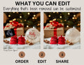 Digital Christmas Pregnancy Announcement, Unisex Baby Last Name Ornament, Customizable Winter Themed, Editable Details Template TrendyCustomApparel™