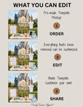 Disney Cinderella Princess Baby Reveal Digital Editable Template, Girl Editable Canva Instant Download TrendyCustomApparel™