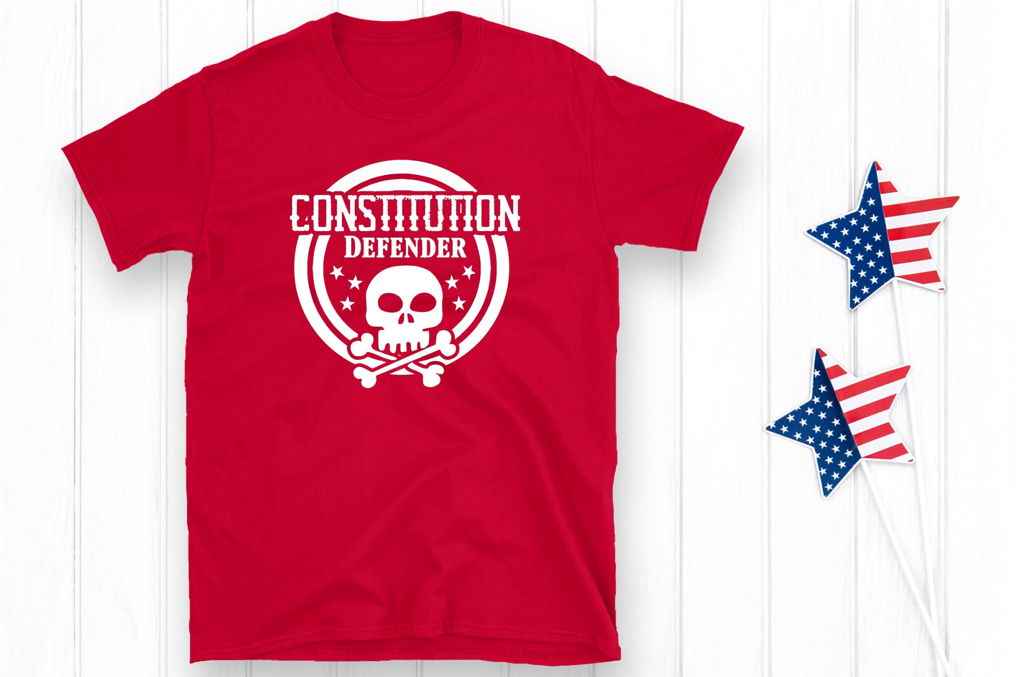 American Constitution Defender Skull Unisex Graphic Print T-Shirt / Sweatshirt