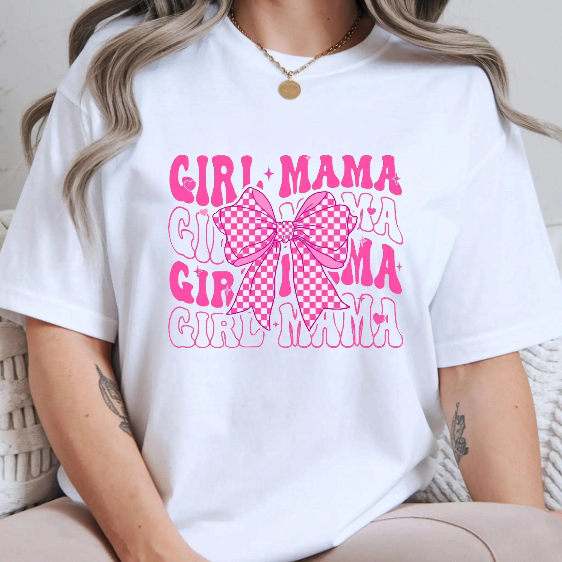 Girl Mama Women's Retro Graphic T-Shirt, Mama Coquette Print - TrendyCustomApparel™