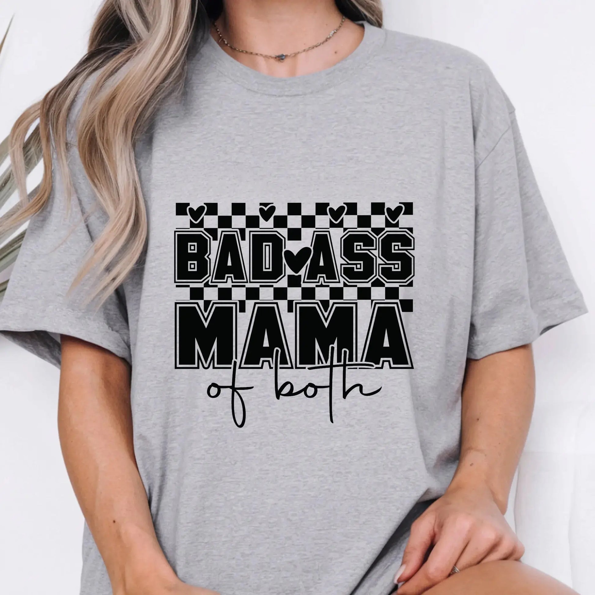 Mom of Both, Girl and Boy Mama, Women's Graphic Print T-Shirt - TrendyCustomApparel™