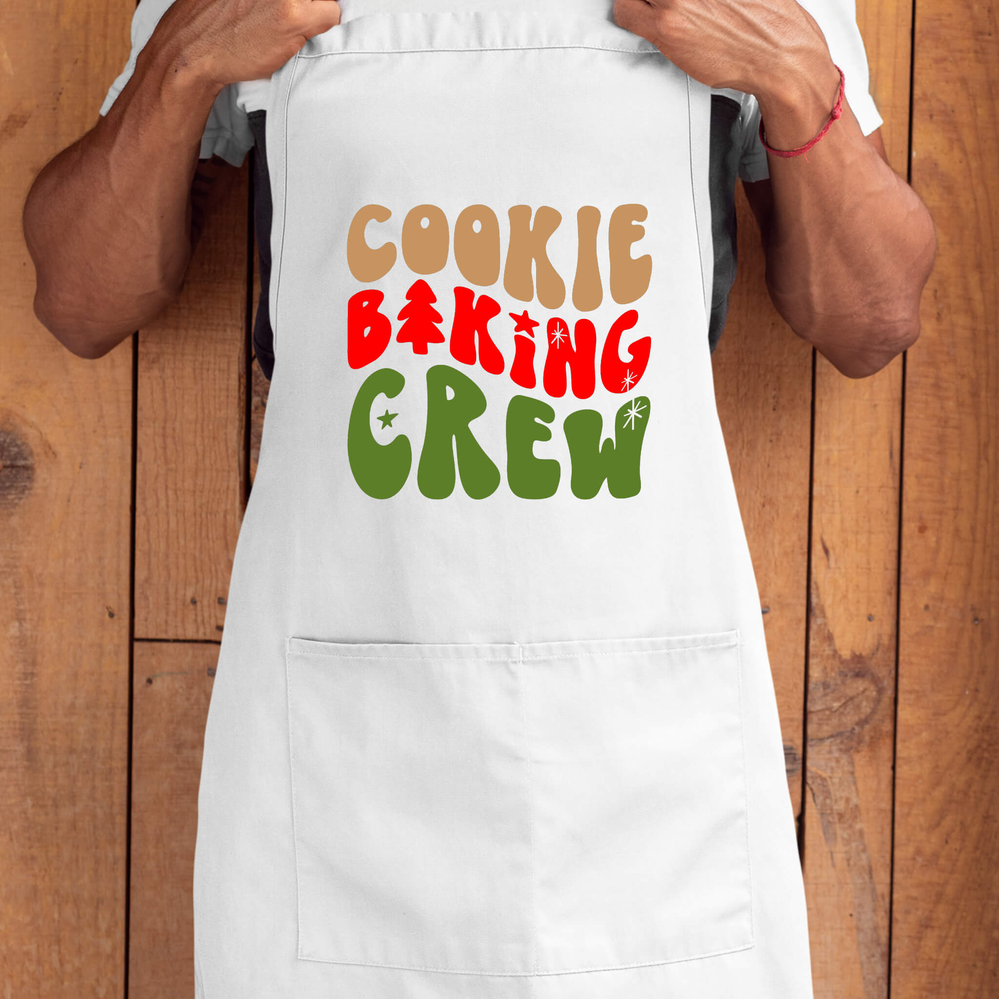 Christmas Cookie Baking Crew Unisex 2 Pockets Cooking Baking Kitchen Apron