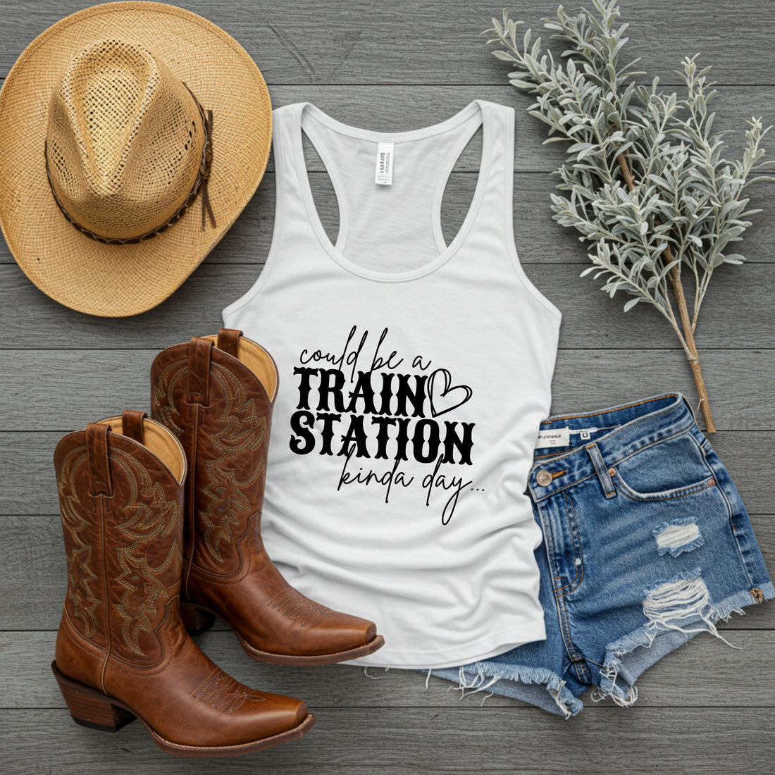 Camiseta de Yellowstone, podría ser un día de estación de tren, camiseta sin mangas para mujer, camiseta para damas, citas de Rip Wheeler, tanque country occidental, tanque de rodeo para niñas, ropa personalizada