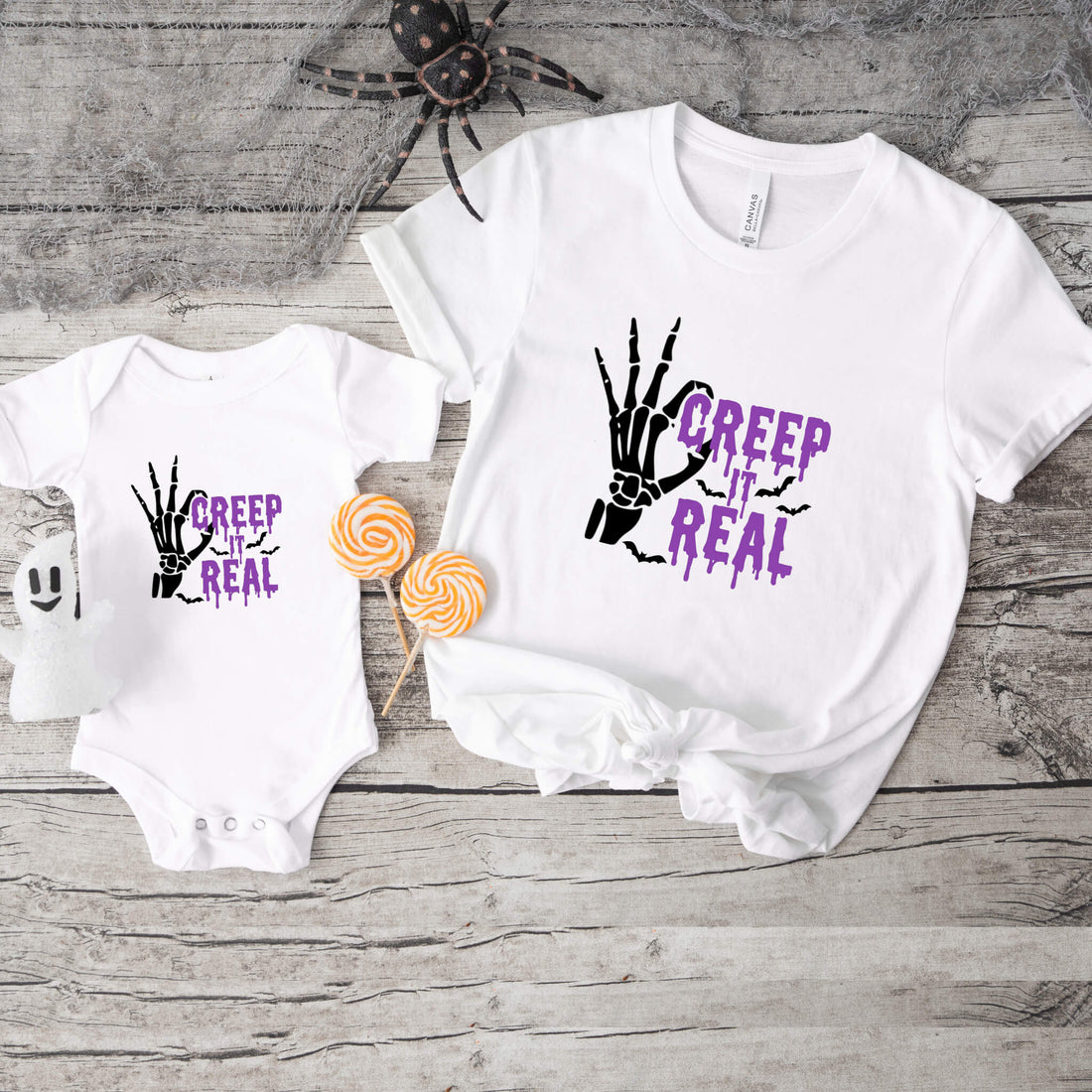 Camiseta con estampado gráfico unisex de Halloween Creep It Real