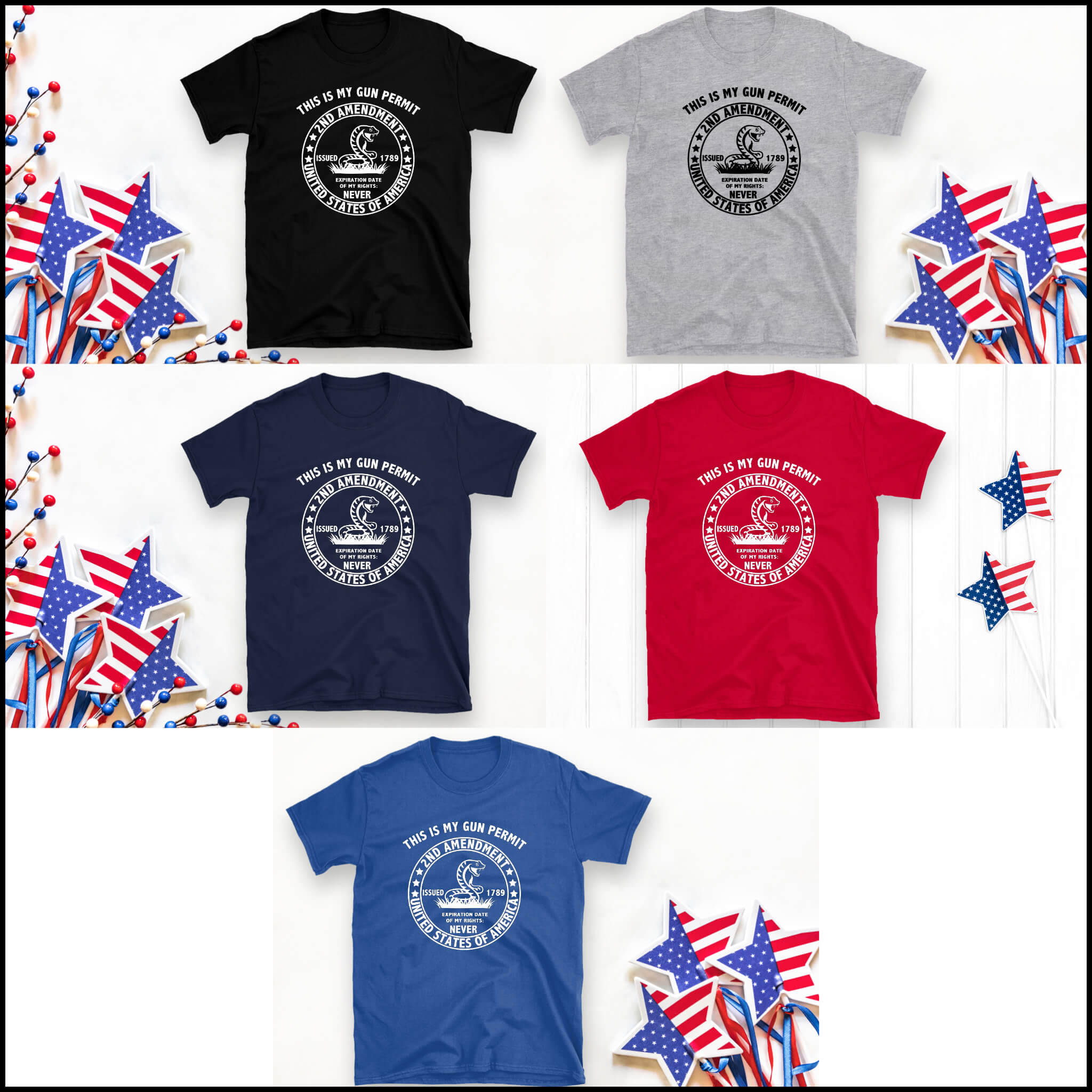 American Patriot 1776 Camiseta unisex con estampado gráfico para hombre y mujer