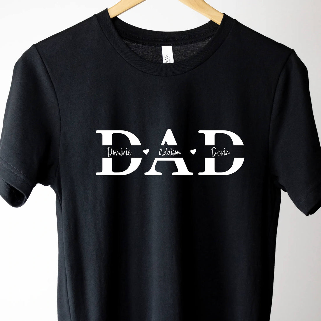 Father's Day - Dad Personalized Kids Names Graphic Print T-shirt