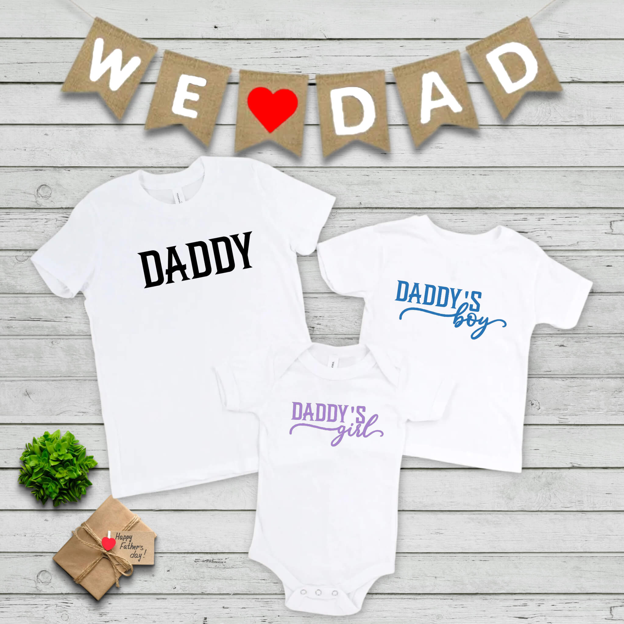 Daddy Daddy's niño o niña a juego hermano cumpleaños Navidad Día del Padre camiseta