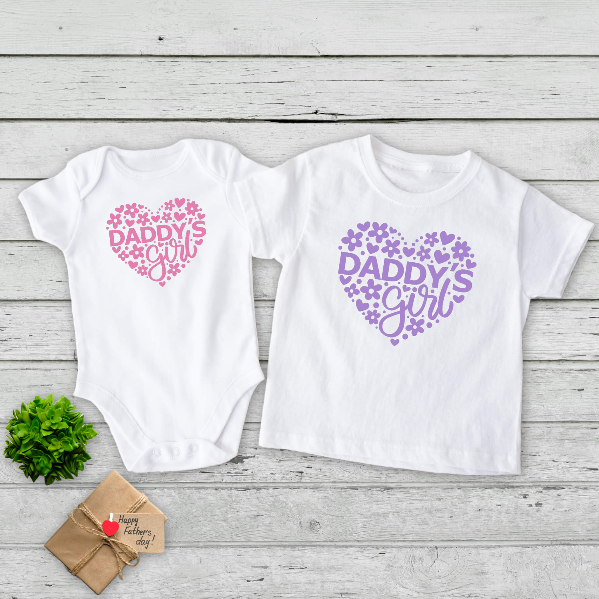 Daddy's Girl Father's Day Baby Onesie Girl's T-Shirt