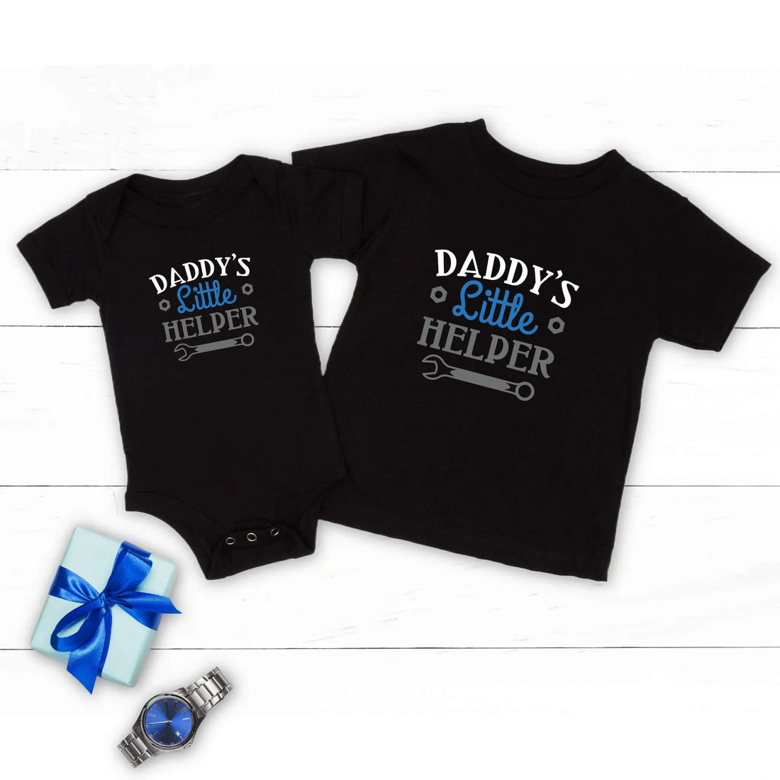 Daddy's Little Helper Baby Onesie Camiseta para niño Cumpleaños Navidad Día del Padre Regalo de ducha