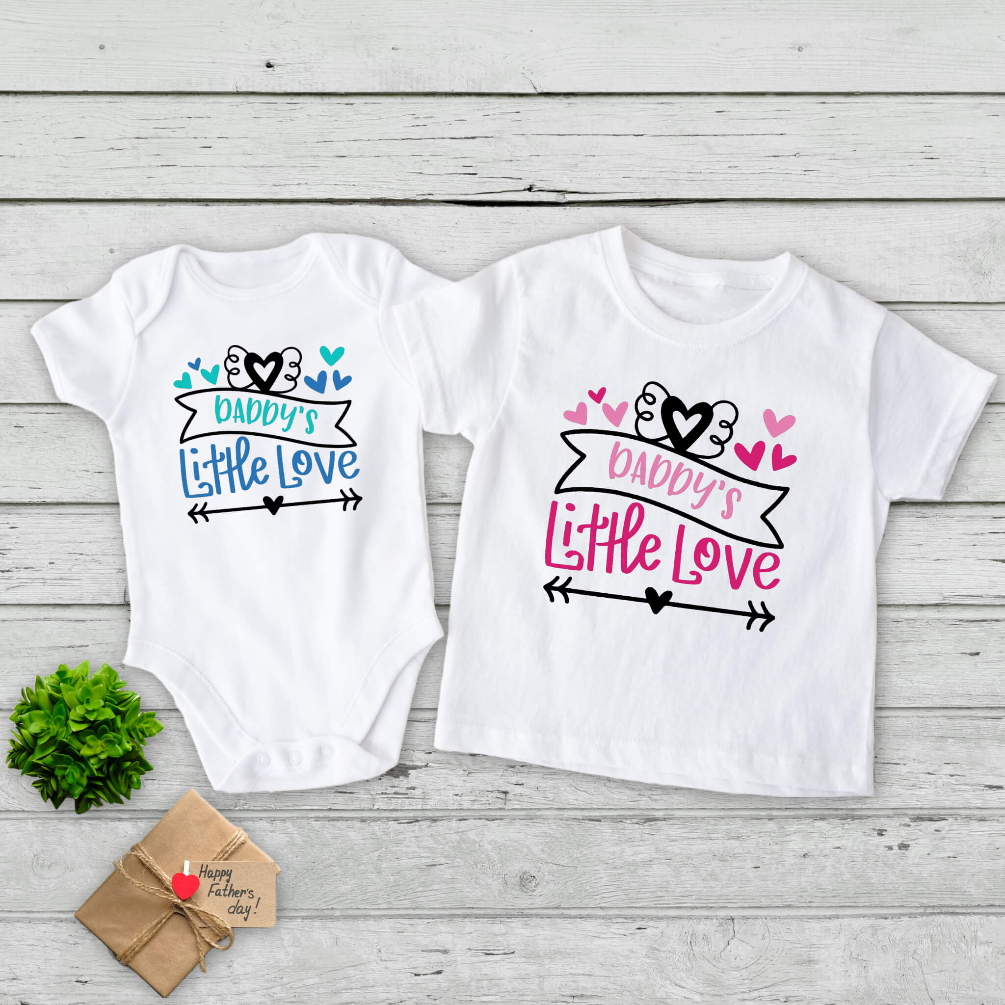 Daddy's Little Love Baby Onesie Camiseta para niño y niña Regalo de cumpleaños, Navidad, Día del Padre