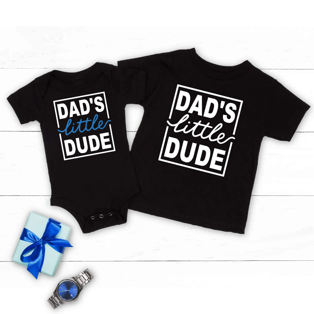 Daddy's Little Dude Baby Onesie Camisetas para niño