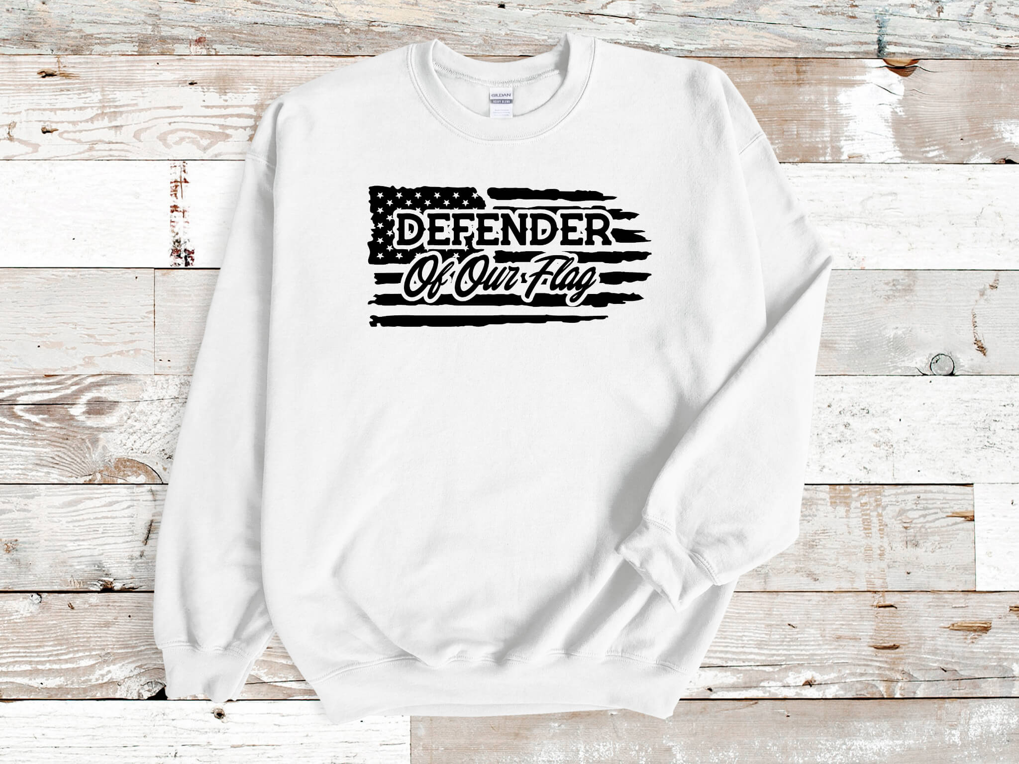 American Flag - Defender of Our Flag Unisex Graphic Print Sweatshirt