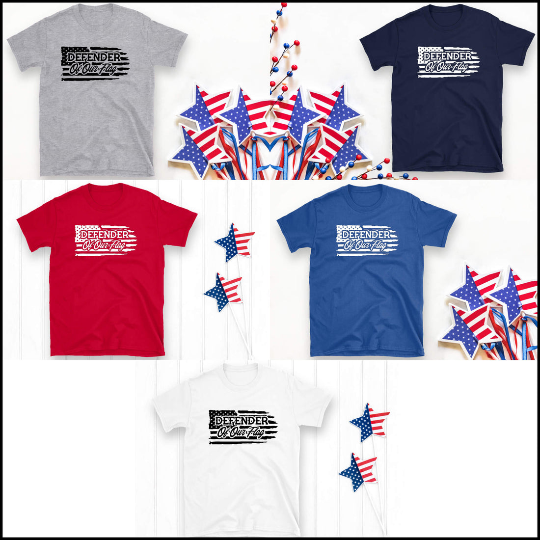 American Flag - Defender of Our Flag Unisex Graphic Print T-Shirt / Sweatshirt