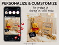 Disney Winnie the Pooh Baby Reveal Digital Editable Template, Little Hunny Canva Customizable TrendyCustomApparel™