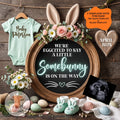 Somebunny Is On The Way Easter Pregnancy Announcement | Digital Canva Template | Gender Neutral Spring Baby Reveal | Instant Download TrendyCustomApparel™