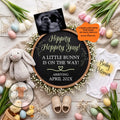 Digital Easter Pregnancy Announcement, A Little Bunny Is On The Way, Customizable Spring Themed, Editable Details Template TrendyCustomApparel™
