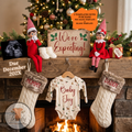 Christmas Elf Pregnancy Announcement Template | We’re Expecting | Editable Canva Download TrendyCustomApparel™