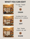 Expecting A Little Turkey, Fall Turkey Digital Pregnancy Announcement, Boho Themed, Instant Download Template TrendyCustomApparel™