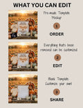 This Year We’re Extra Thankful Pregnancy Reveal, Fall Thankful Digital Pregnancy Announcement, Autumn Themed Template TrendyCustomApparel™