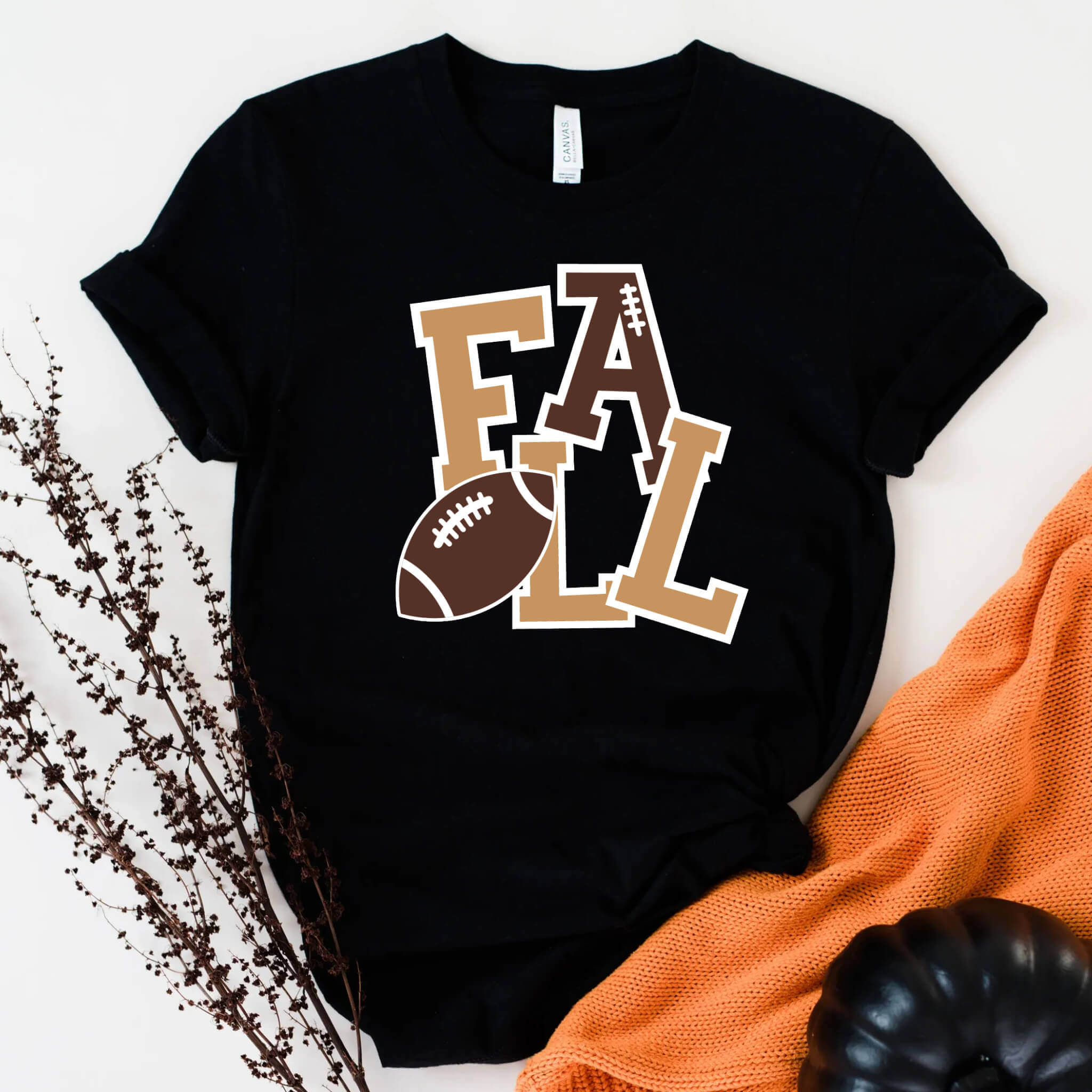 Fall Football Women's Graphic Print T-Shirt