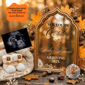 Pregnancy Announcement October Baby, Digital Gender Neutral Social Media Reveal, Boho Fall Due Date, Editable Canva Template Instant Download TrendyCustomApparel™