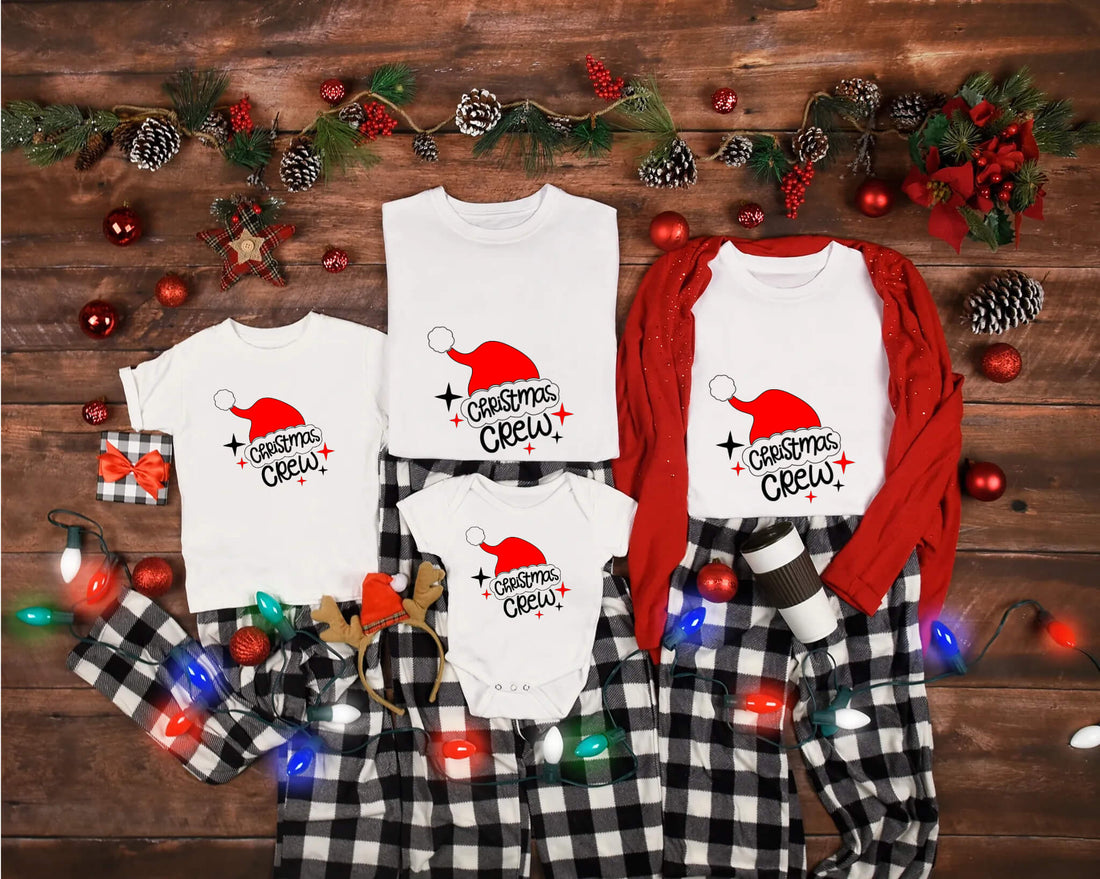 Christmas Crew Matching Family Graphic Print T-Shirt