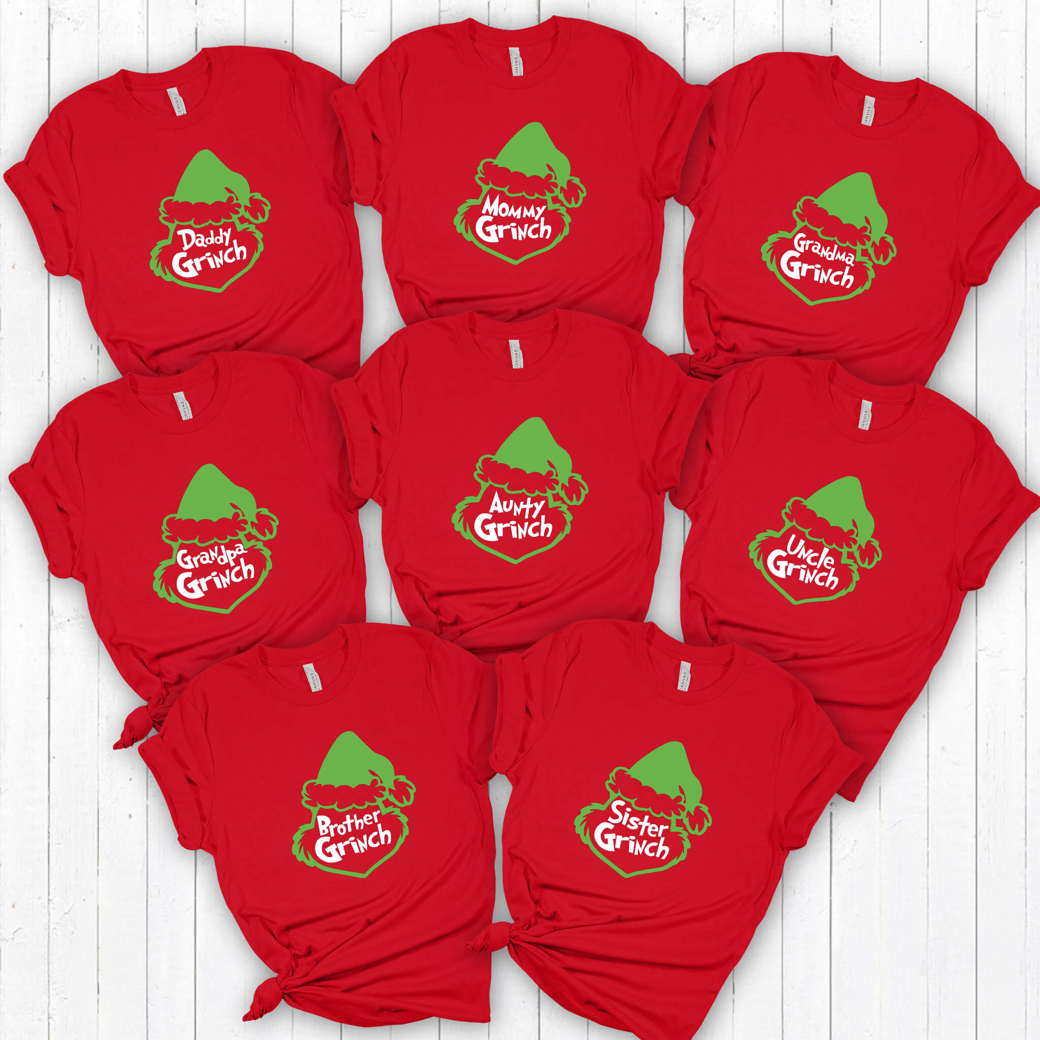 Christmas Family Matching Group Grinch Unisex Graphic Print T-Shirt