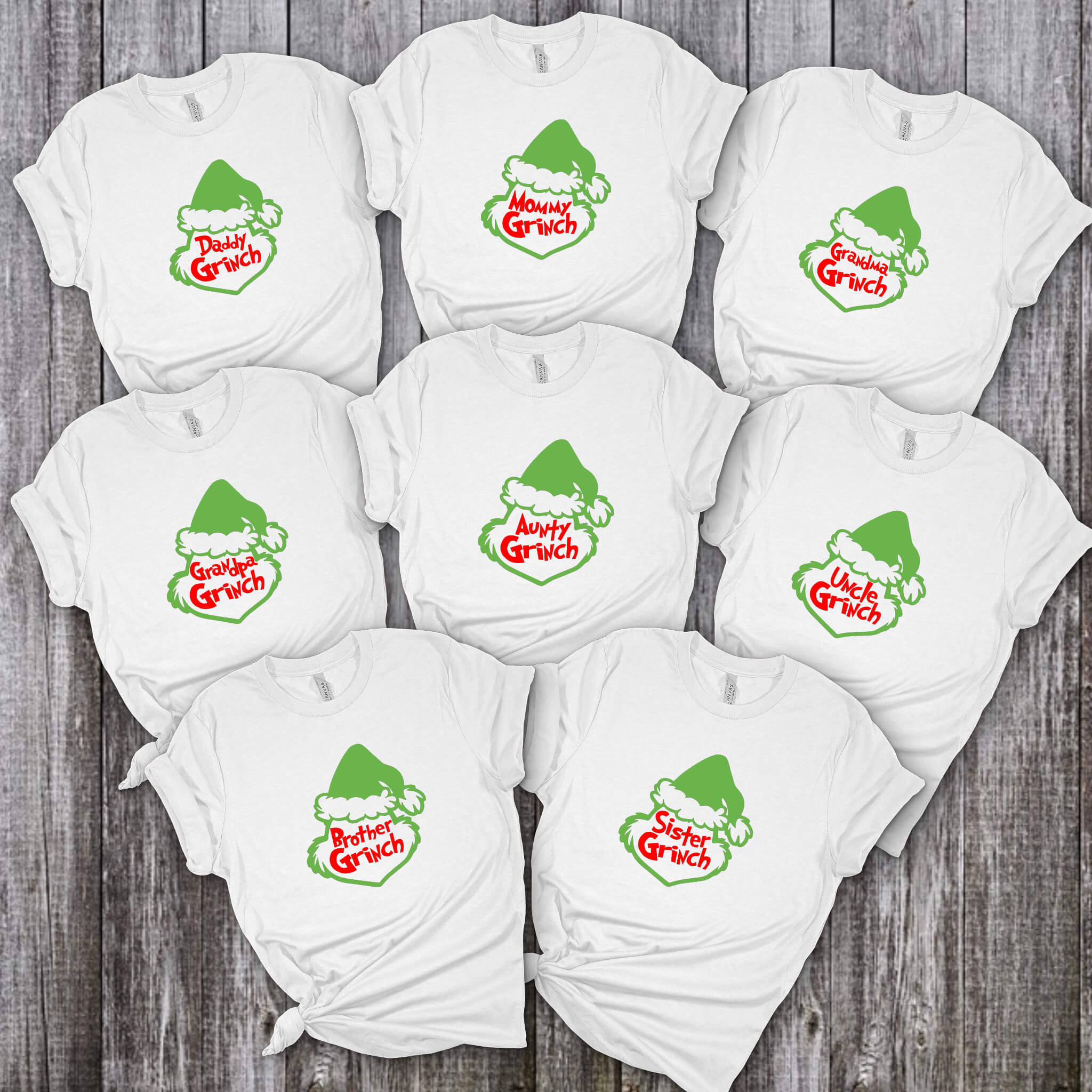 Christmas Family Matching Group Grinch Unisex Graphic Print T-Shirt