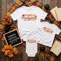 Family Thanksgiving Personalized Year Matching Graphic Print Onesie or T-Shirt TrendyCustomApparel™