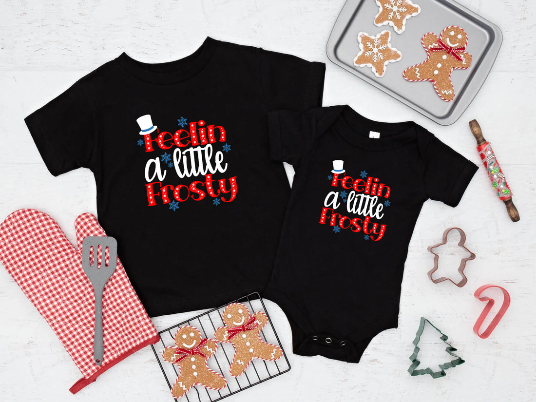 Camiseta con estampado gráfico para niños Christmas Feelin A Little Frosty