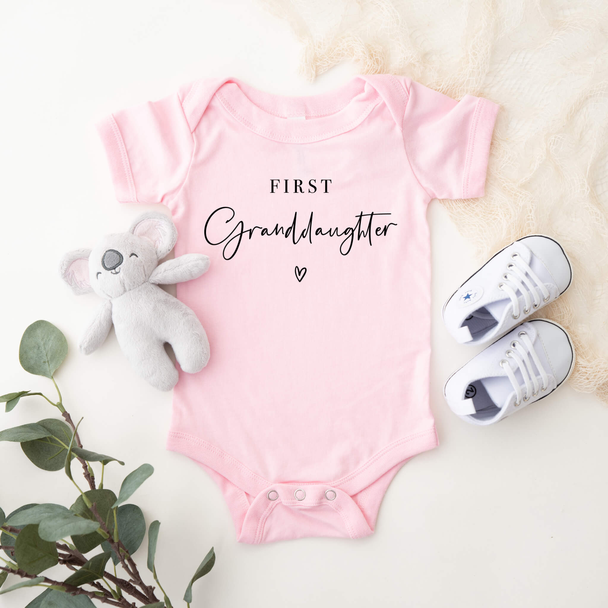 Personalized Pregnancy Announcement, First Granddaughter, Grandparents To Be, Baby Girl Gender Reveal, Customized Baby Announcement Onesie