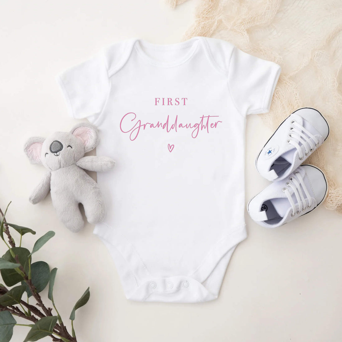 Personalized Pregnancy Announcement, First Granddaughter, Grandparents To Be, Baby Girl Gender Reveal, Customized Baby Announcement Onesie