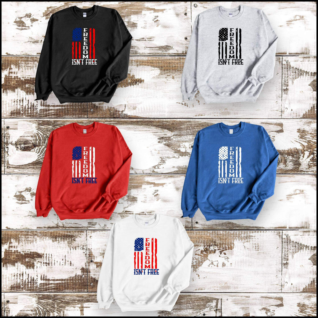 America - Freedom Isn't Free Unisex Graphic Print Sweatshirt