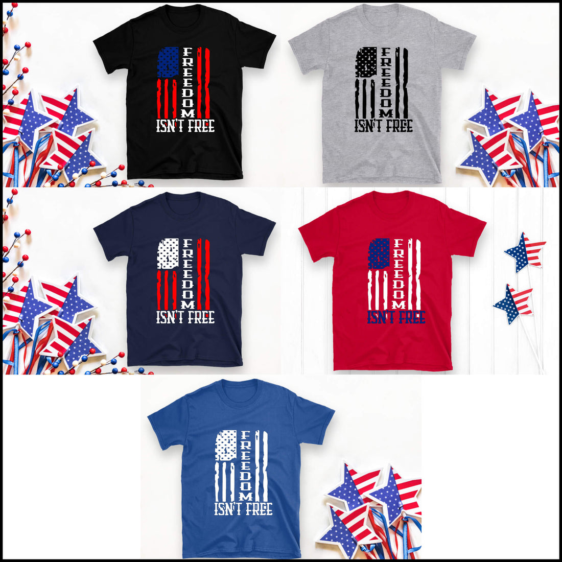 America - Freedom Isn't Free Unisex Graphic Print T-Shirt