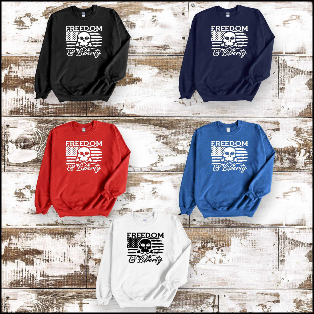America - Freedom & Liberty Unisex Graphic Print Sweatshirt