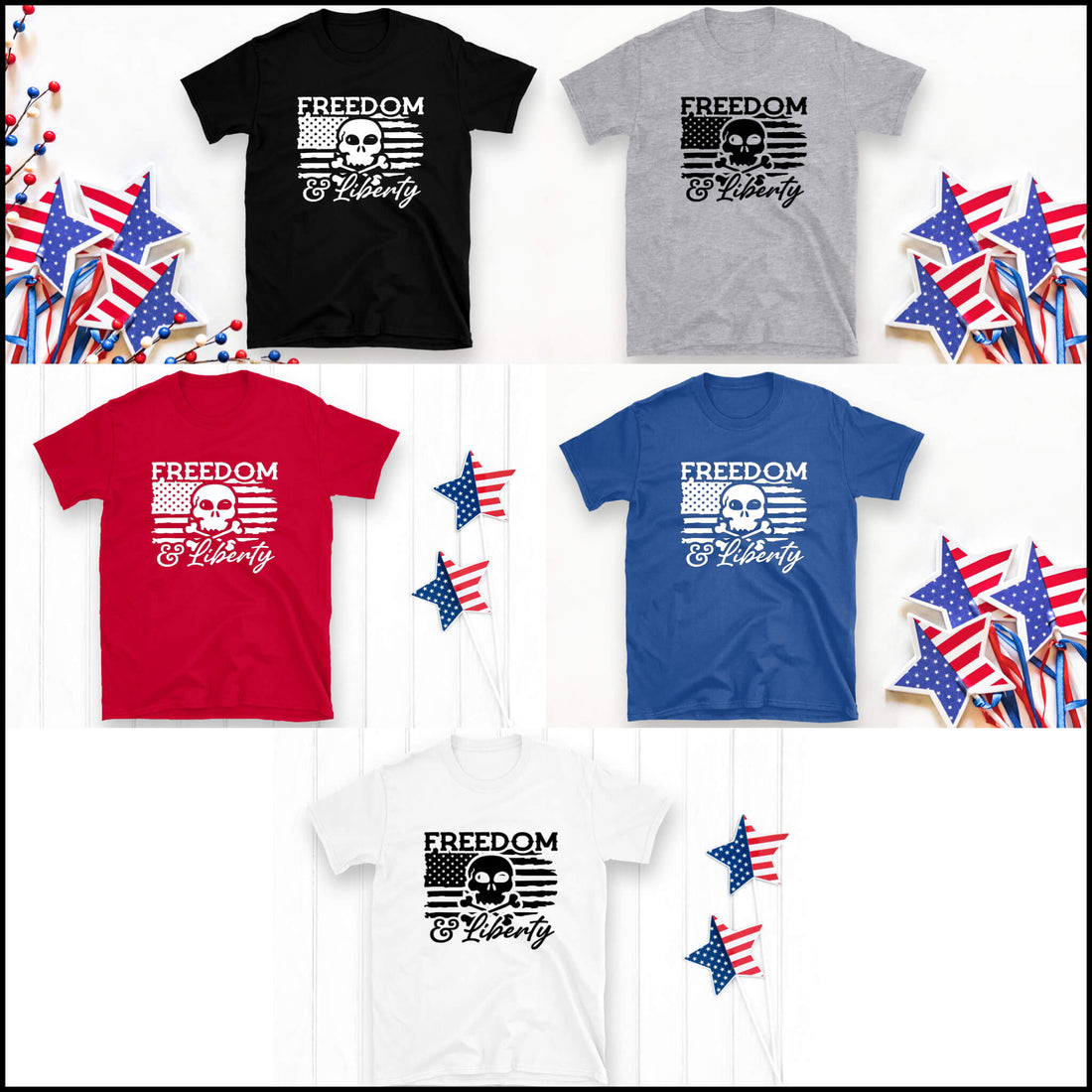 America - Freedom & Liberty Unisex Graphic Print T-Shirt / Sweatshirt