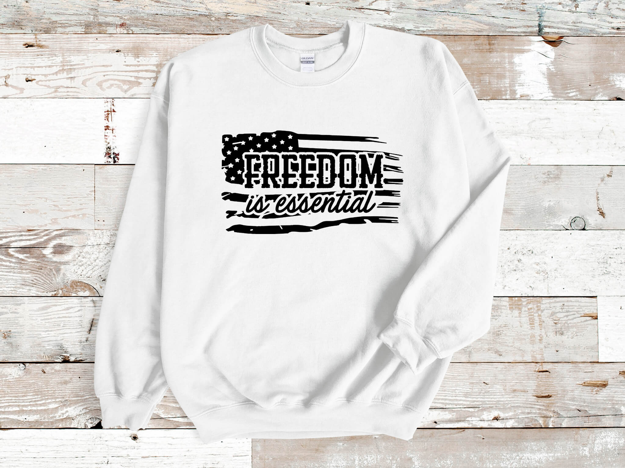 America - Freedom is Essential Unisex Graphic Print T-Shirt / Sweatshirt