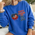 God's Children Are Not For Sale Sunflower Sound Of Freedom Movie Women's Graphic Print Blue Sweatshirt TrendyCustomApparel™