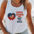 God's Children Are Not For Sale Sunflower Sound Of Freedom Movie Women's Graphic Print White Tank Top TrendyCustomApparel™