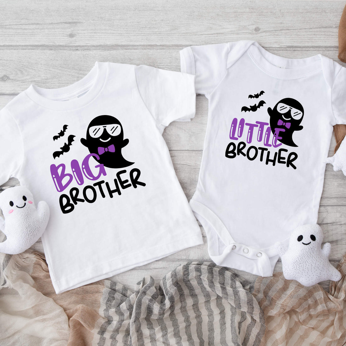 Halloween Big or Little Brother Matching Sibling Graphic Print