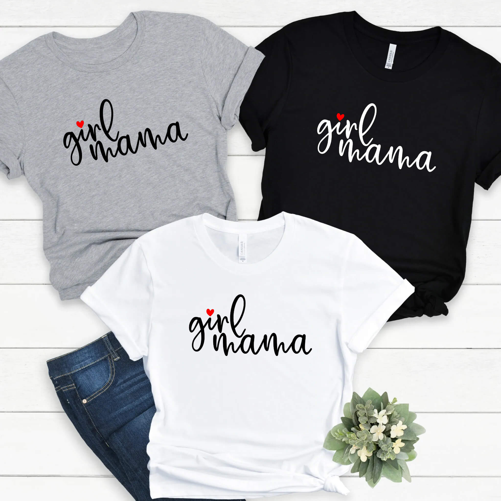 Girl Mama Mom Girl's Ladies Camiseta personalizada para mujer