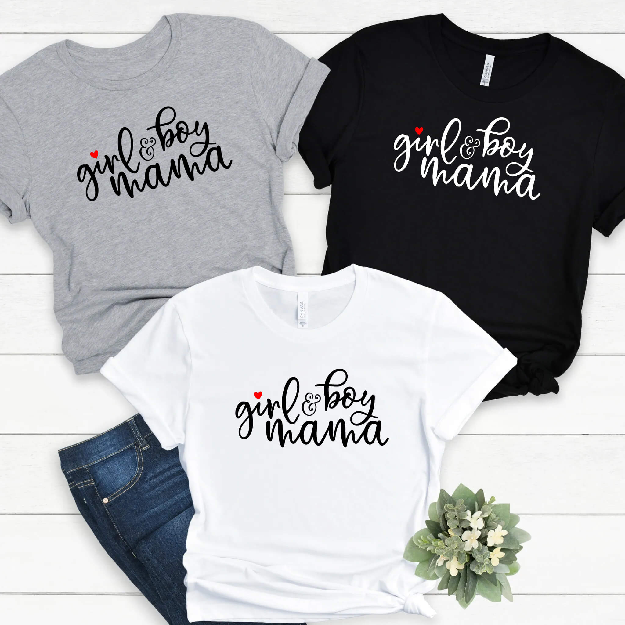 Chica y niño mamá mamá de ambas niñas damas mujer personalizar camiseta personalizada