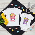 Cute Easter Truck Faux Yarn, Girl's Customizable Easter Shirts, Easter Hunt Baby Onesie, Happy Easter Tee’s TrendyCustomApparel™