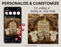 Digital Pregnancy Announcement, Two in the Chamber, Customizable Twins Glock Themed, Editable Details Template TrendyCustomApparel™