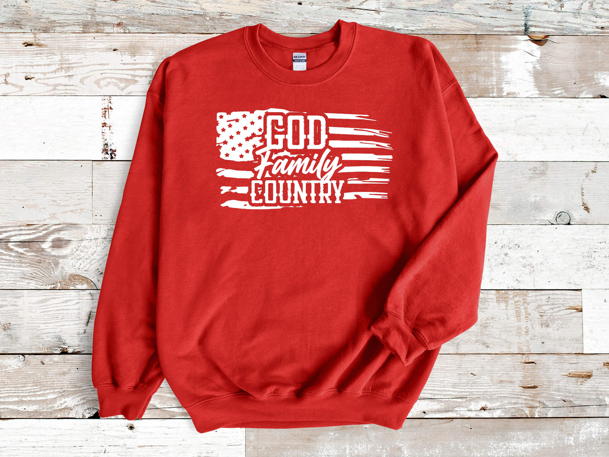 America - God Family Country Unisex Graphic Print T-Shirt / Sweatshirt