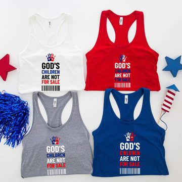 God's Children Are Not For Sale Little Hands Sound Of Freedom Movie Women’s Graphic Print Tank Top
