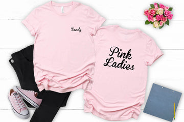 Halloween Grease Pink Ladies Camiseta con estampado gráfico personalizada para niños pequeños, jóvenes o mujeres