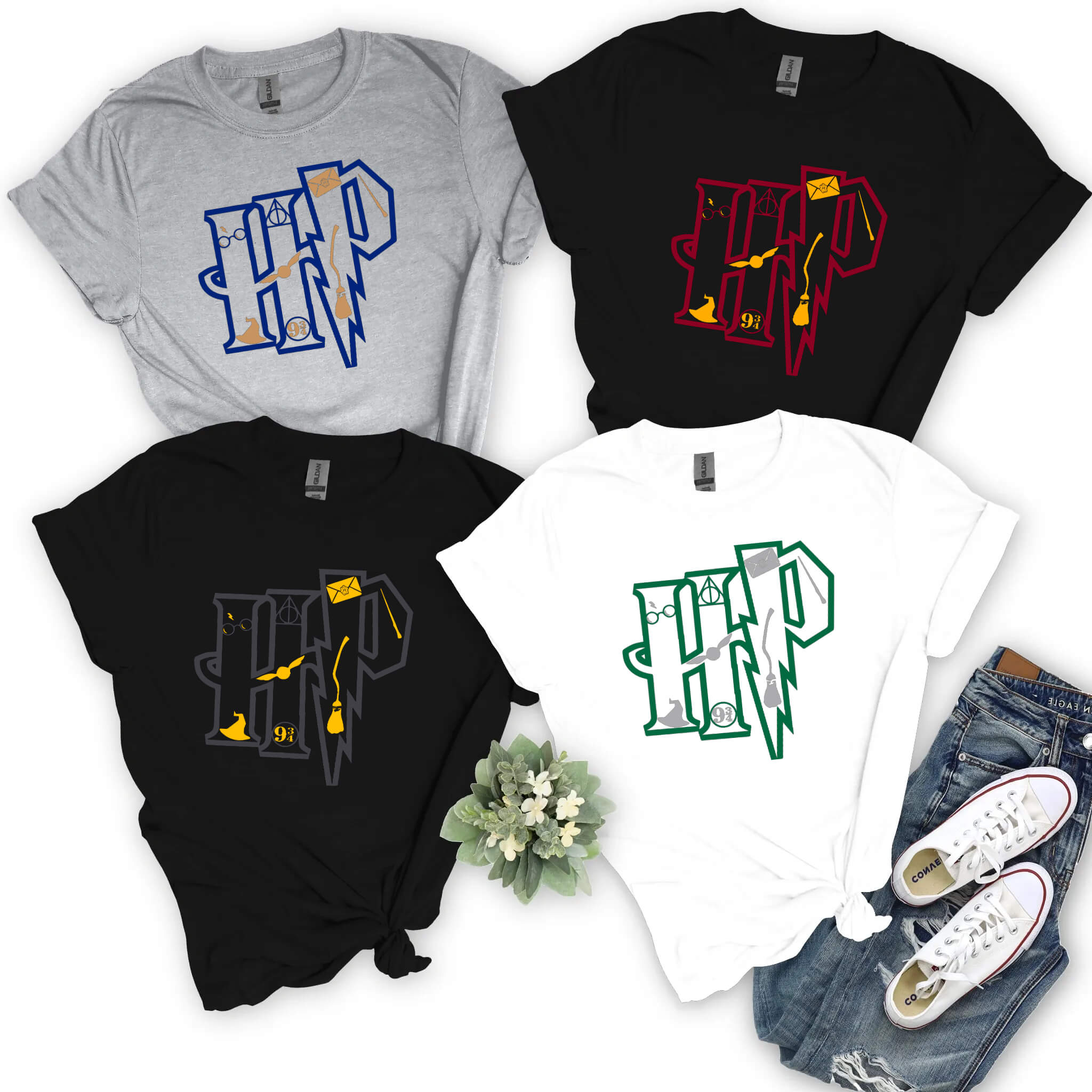 Harry Potter Hogwarts Gryffindor / Hufflepuff / Ravenclaw / Slytherin Graphic Print Kids Unisex T-Shirt / Sweatshirt