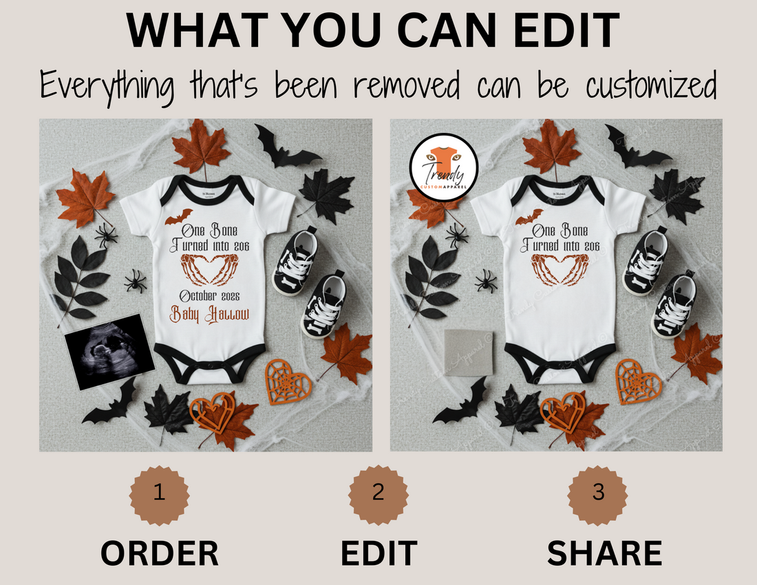 Digital Halloween Pregnancy Announcement, Funny Baby Reveal, Customizable Personalized Editable Template