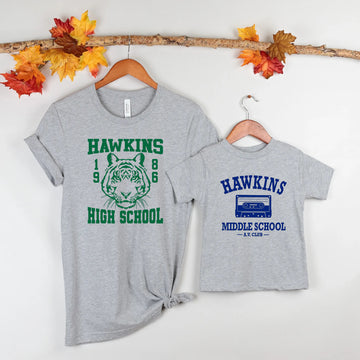 Halloween Hawkins High 1986 Lion o Middle School AV Club, camiseta unisex con estampado gráfico